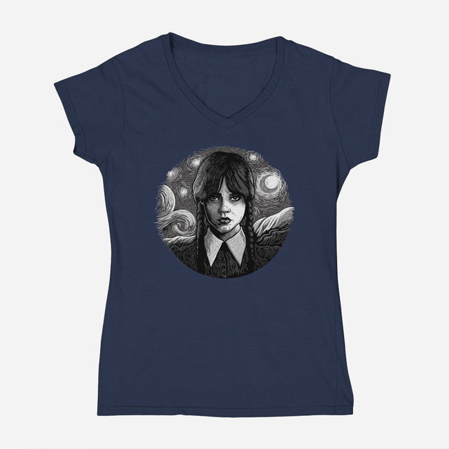 Paint It Black-Womens-V-Neck-Tee-daobiwan