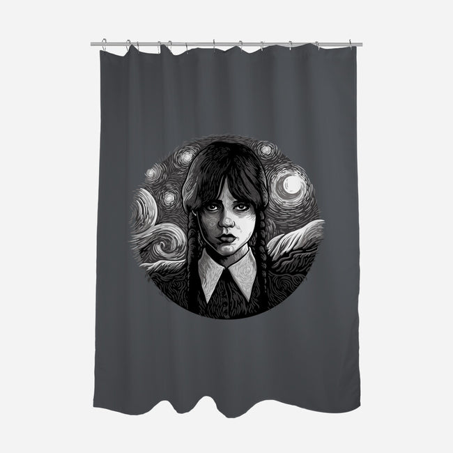 Paint It Black-None-Polyester-Shower Curtain-daobiwan