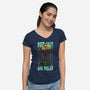 Don't Disturb Me-Womens-V-Neck-Tee-zascanauta