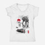 Defense Of Echo Base Sumi-e-Womens-V-Neck-Tee-DrMonekers