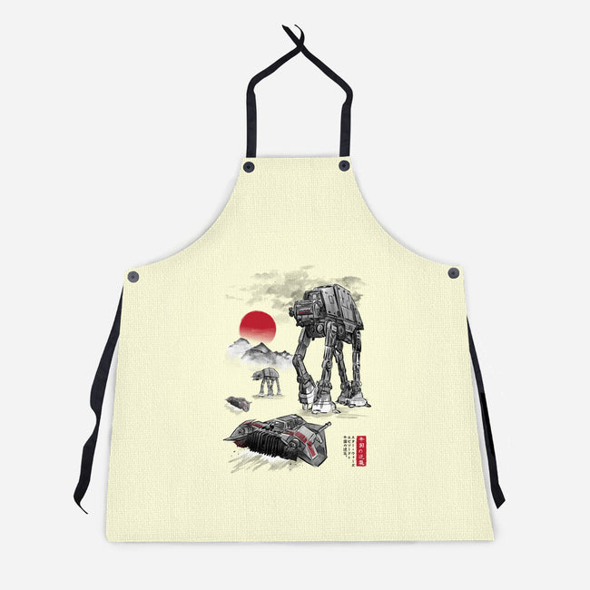 Defense Of Echo Base Sumi-e-Unisex-Kitchen-Apron-DrMonekers