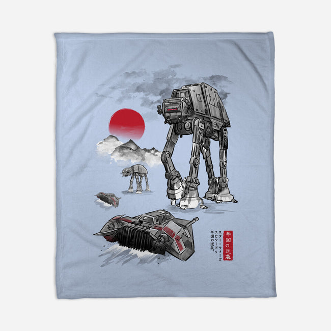 Defense Of Echo Base Sumi-e-None-Fleece-Blanket-DrMonekers