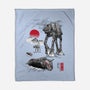 Defense Of Echo Base Sumi-e-None-Fleece-Blanket-DrMonekers