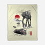 Defense Of Echo Base Sumi-e-None-Fleece-Blanket-DrMonekers