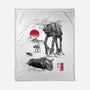 Defense Of Echo Base Sumi-e-None-Fleece-Blanket-DrMonekers
