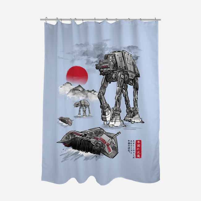 Defense Of Echo Base Sumi-e-None-Polyester-Shower Curtain-DrMonekers