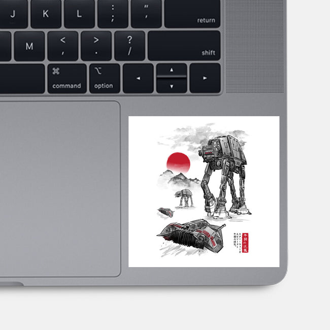 Defense Of Echo Base Sumi-e-None-Glossy-Sticker-DrMonekers
