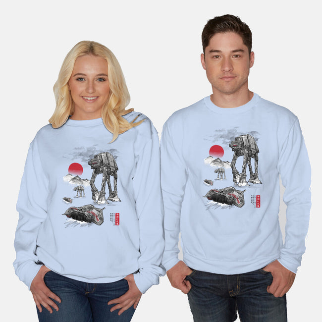 Defense Of Echo Base Sumi-e-Unisex-Crew Neck-Sweatshirt-DrMonekers