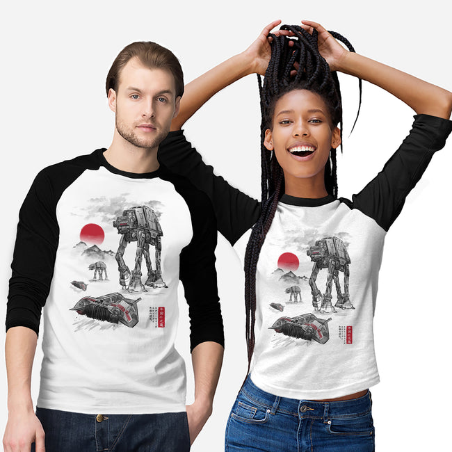 Defense Of Echo Base Sumi-e-Unisex-Baseball-Tee-DrMonekers
