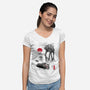 Defense Of Echo Base Sumi-e-Womens-V-Neck-Tee-DrMonekers