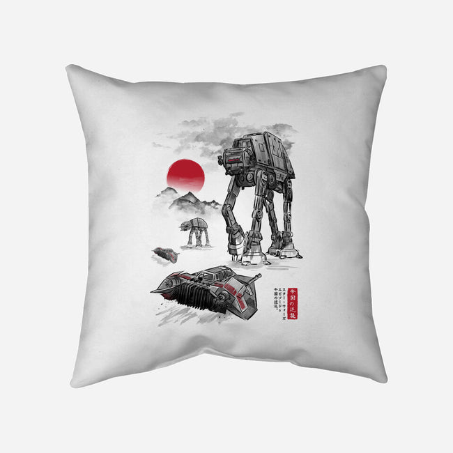 Defense Of Echo Base Sumi-e-None-Removable Cover w Insert-Throw Pillow-DrMonekers