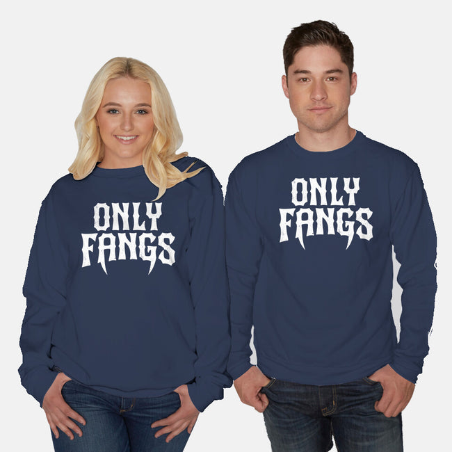 Only Fangs-Unisex-Crew Neck-Sweatshirt-Nemons
