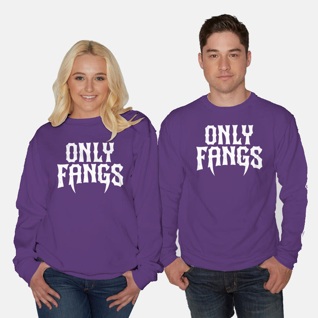 Only Fangs-Unisex-Crew Neck-Sweatshirt-Nemons