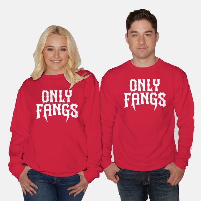 Only Fangs-Unisex-Crew Neck-Sweatshirt-Nemons