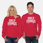 Only Fangs-Unisex-Crew Neck-Sweatshirt-Nemons