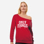 Only Fangs-Womens-Off Shoulder-Sweatshirt-Nemons