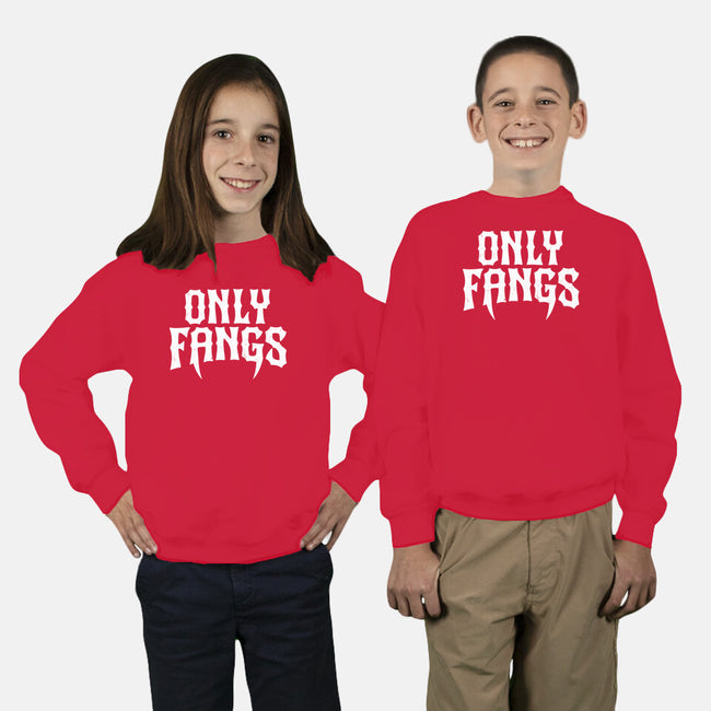 Only Fangs-Youth-Crew Neck-Sweatshirt-Nemons