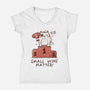 Small Wins Matter-Womens-V-Neck-Tee-koalastudio