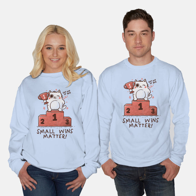 Small Wins Matter-Unisex-Crew Neck-Sweatshirt-koalastudio