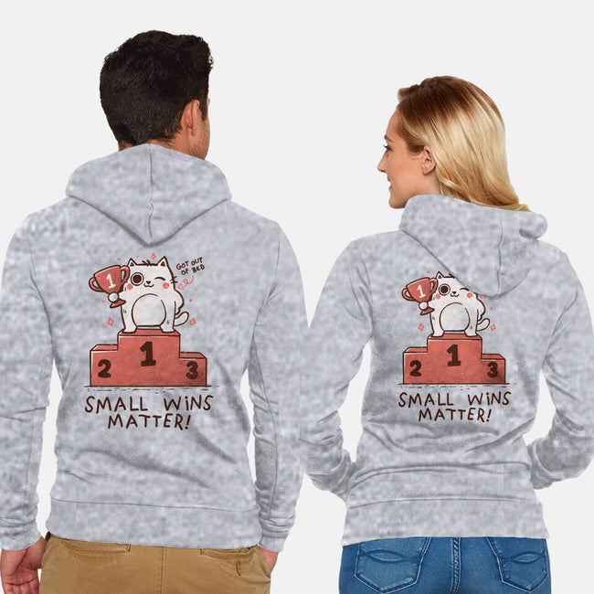 Small Wins Matter-Unisex-Zip-Up-Sweatshirt-koalastudio