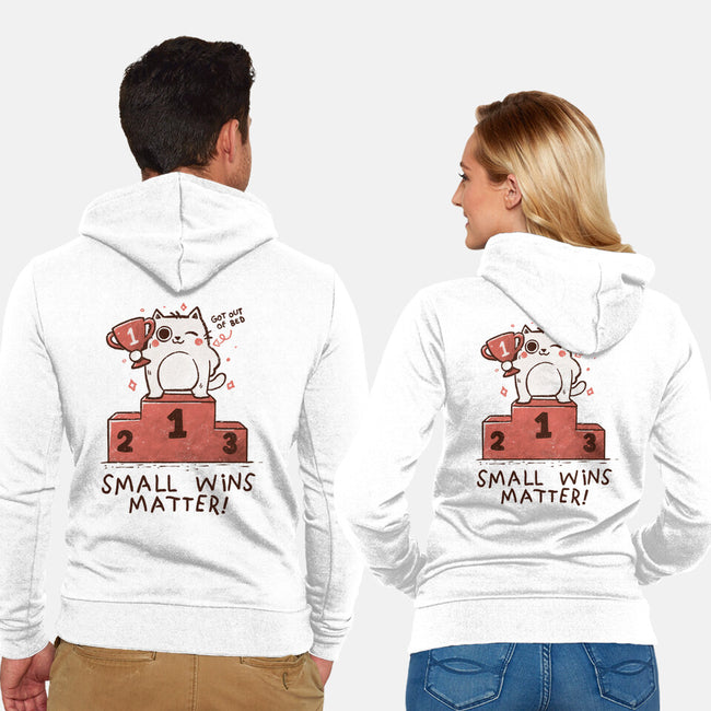 Small Wins Matter-Unisex-Zip-Up-Sweatshirt-koalastudio