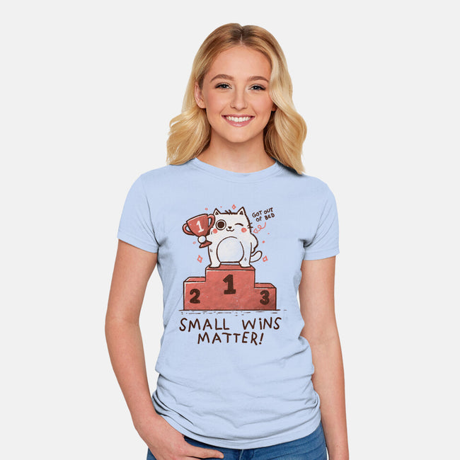 Small Wins Matter-Womens-Fitted-Tee-koalastudio