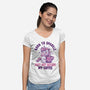 Born To Sparkle Just Not Before Coffee-Womens-V-Neck-Tee-koalastudio