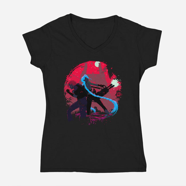 Always With You Sis-Womens-V-Neck-Tee-Ionfox