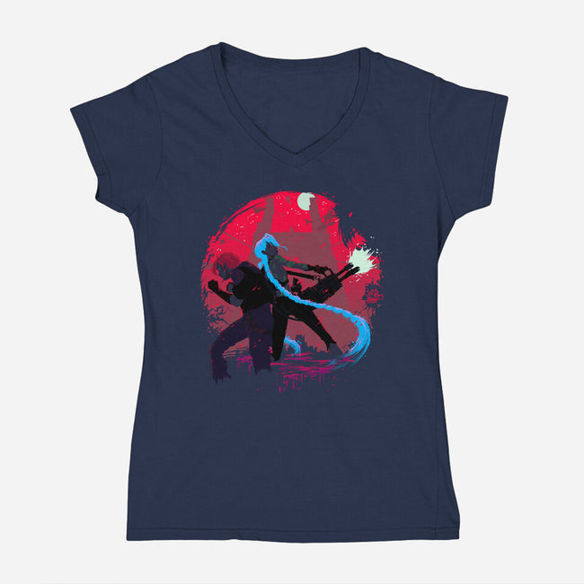 Always With You Sis-Womens-V-Neck-Tee-Ionfox