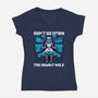 Girl Cyberpunk Adventure-Womens-V-Neck-Tee-Studio Mootant