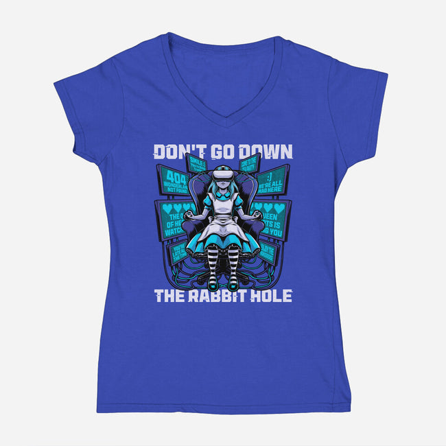 Girl Cyberpunk Adventure-Womens-V-Neck-Tee-Studio Mootant