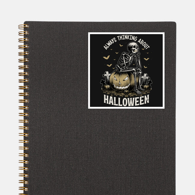 The Halloween Thinker-None-Glossy-Sticker-Studio Mootant
