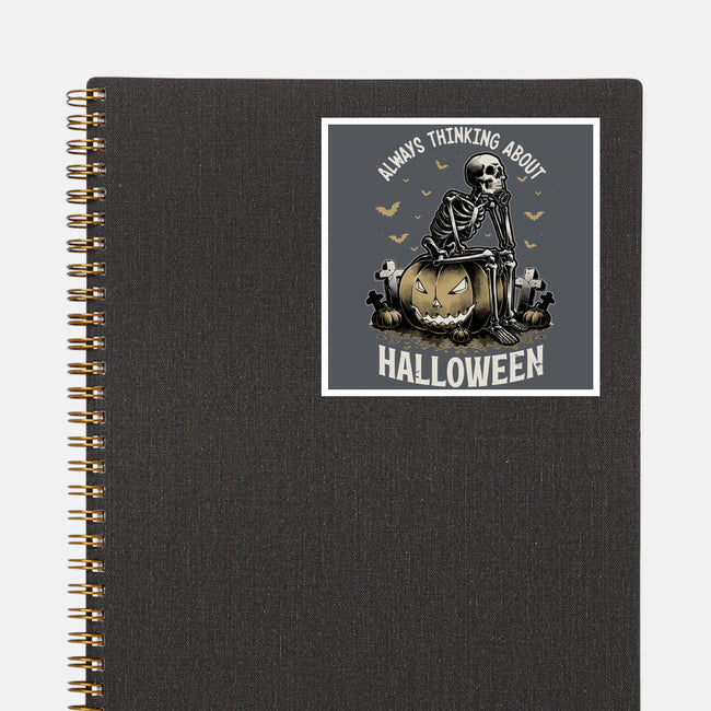 The Halloween Thinker-None-Glossy-Sticker-Studio Mootant