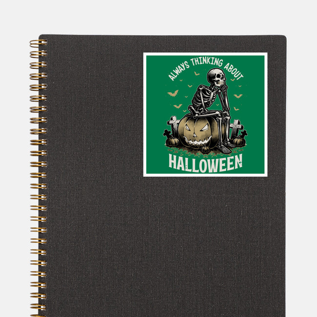 The Halloween Thinker-None-Glossy-Sticker-Studio Mootant