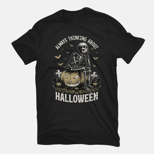 The Halloween Thinker-Womens-Fitted-Tee-Studio Mootant