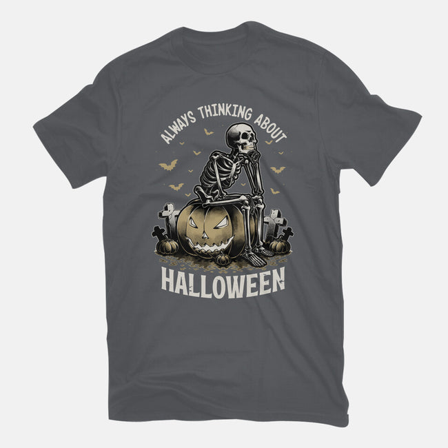 The Halloween Thinker-Womens-Fitted-Tee-Studio Mootant