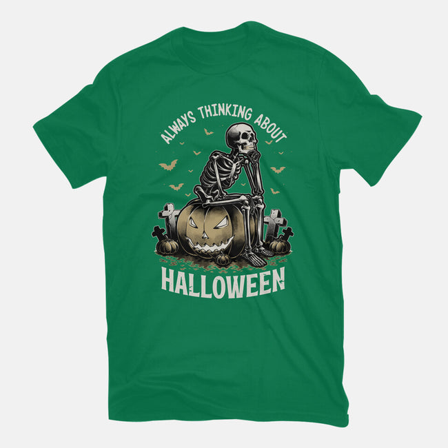 The Halloween Thinker-Womens-Fitted-Tee-Studio Mootant