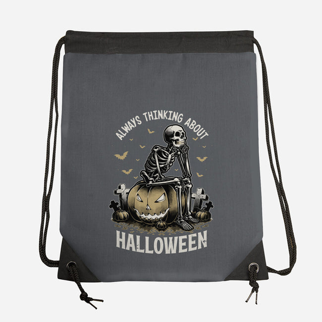 The Halloween Thinker-None-Drawstring-Bag-Studio Mootant