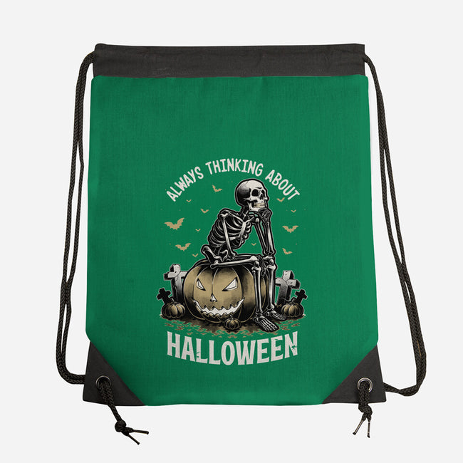 The Halloween Thinker-None-Drawstring-Bag-Studio Mootant