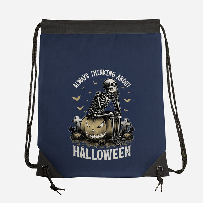 The Halloween Thinker-None-Drawstring-Bag-Studio Mootant