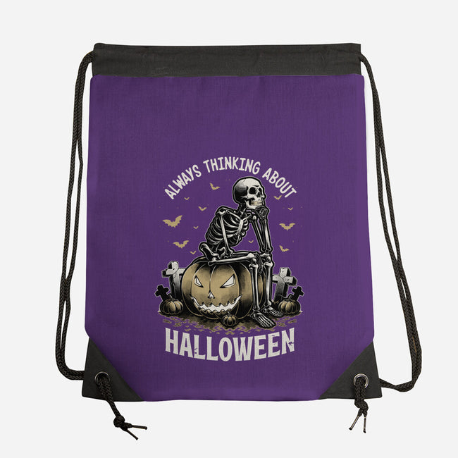 The Halloween Thinker-None-Drawstring-Bag-Studio Mootant