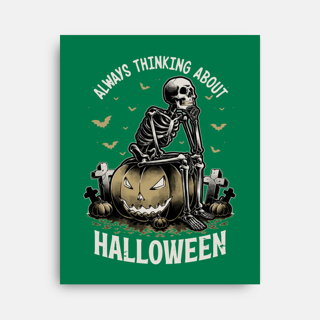 The Halloween Thinker-None-Stretched-Canvas-Studio Mootant