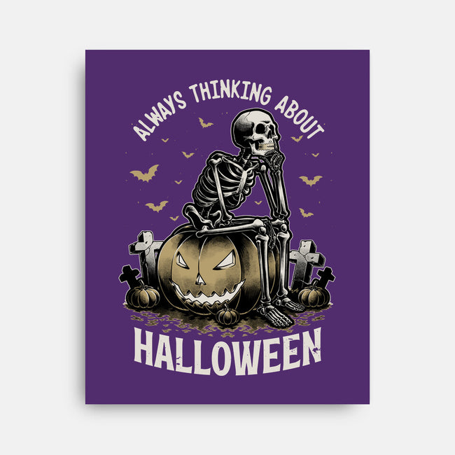 The Halloween Thinker-None-Stretched-Canvas-Studio Mootant