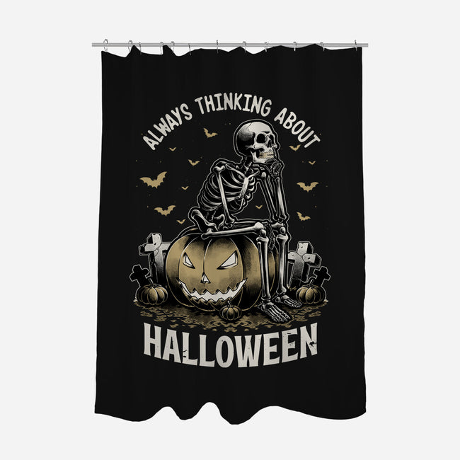 The Halloween Thinker-None-Polyester-Shower Curtain-Studio Mootant