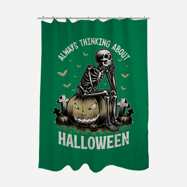 The Halloween Thinker-None-Polyester-Shower Curtain-Studio Mootant