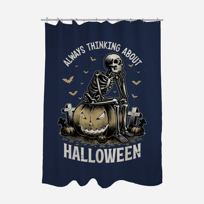 The Halloween Thinker-None-Polyester-Shower Curtain-Studio Mootant