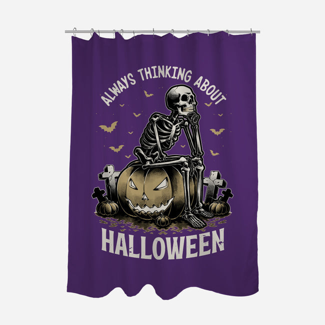 The Halloween Thinker-None-Polyester-Shower Curtain-Studio Mootant