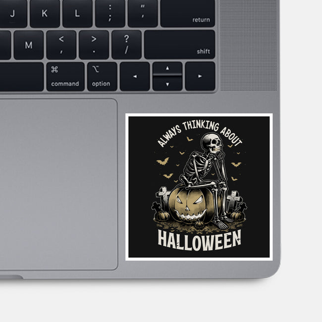 The Halloween Thinker-None-Glossy-Sticker-Studio Mootant