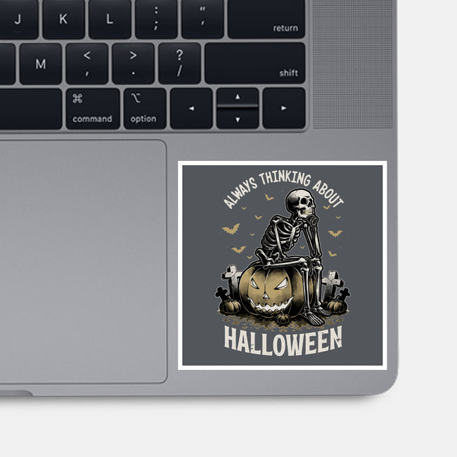 The Halloween Thinker-None-Glossy-Sticker-Studio Mootant
