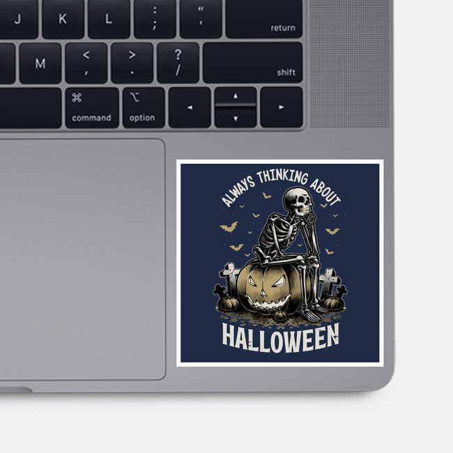 The Halloween Thinker-None-Glossy-Sticker-Studio Mootant